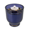 Candlelight Home 10CM MEDIUM RIDGED FOOTED GLASS CANDLE IRIS & TONKA BEAN - IRIS & TONKA BEAN SCENT