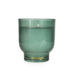 Candlelight Home 10CM MEDIUM RIDGED FOOTED GLASS CANDLE LOTUS & WILD LILY - 5% LOTUS & WILD LILY SCENT