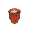 Candlelight Home 10CM MEDIUM RIDGED FOOTED GLASS CANDLE MANDARIN & ORANGE BLOSSOM - 5% MANDARIN & ORANGEBLOSSOM SCENT