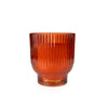 Candlelight Home 10CM MEDIUM RIDGED FOOTED GLASS CANDLE MANDARIN & ORANGE BLOSSOM - 5% MANDARIN & ORANGEBLOSSOM SCENT