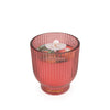 Candlelight Home 10CM MEDIUM RIDGED FOOTED GLASS CANDLE MANGO & HONEY - 5% MANGO & HONEY SCEN