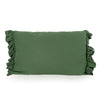 Candlelight Home 40X60CM REACTANGULAR CUSHION  FRILLED EDGE - GREEN,,WITH POLYESTER FILLING 420G