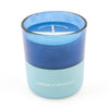 Candlelight Home CANDLE TWO TONE BLUE SUNCREAM TIME SCENT