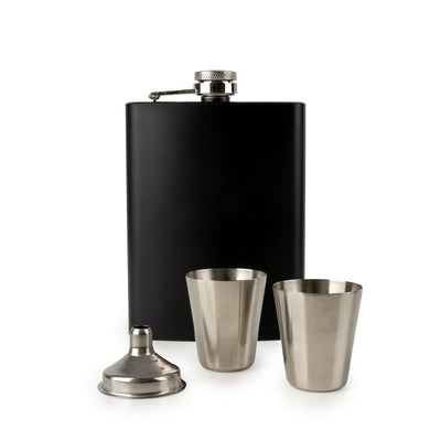 Candlelight Home Hip Flask 4-piece mat Black Hip Flask - 1PK