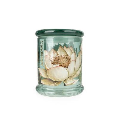 Candlelight Home LARGE GLASS LIDDED JAR LOTUS & WILD LILY - 5% LOTUS & WILD LILY SCENT