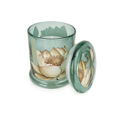 Candlelight Home LARGE GLASS LIDDED JAR LOTUS & WILD LILY - 5% LOTUS & WILD LILY SCENT