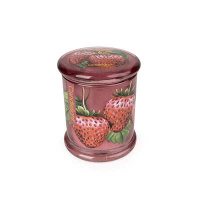 Candlelight Home LARGE GLASS LIDDED JAR WILD STRAWBERRY & RHUBARB - 5%  WILD STRAWBERRY & RHUBARB SCENT