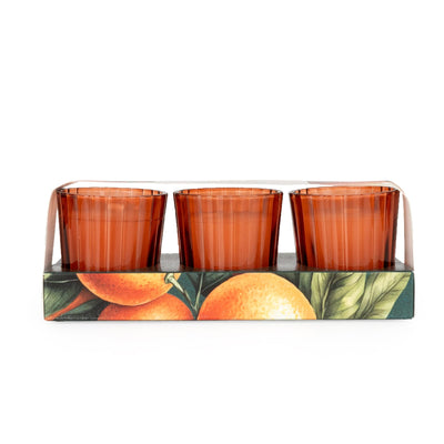 Candlelight Home SET OF 3 VOTIVES MANDARIN & ORANGE BLOSSOM - 5% MANDARIN & ORANGEBLOSSOM SCENT