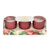 Candlelight Home SET OF 3 VOTIVES WILD STRAWBERRY & RHUBARB - 5%  WILD STRAWBERRY & RHUBARB SCENT