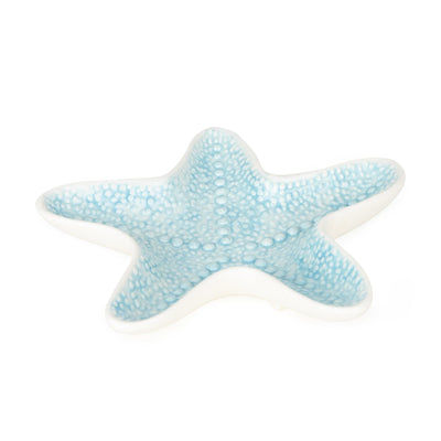 Candlelight Home SMALL EMBOSSED STARFISH DISH REACTIVE GLAZE