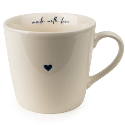 Candlelight Home V-SHAPED MUG WITH WAX RESIST HEART