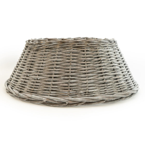 Grey wicker store tree skirt